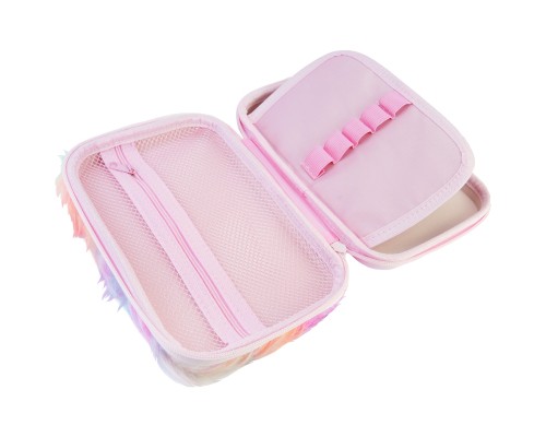 Пенал Cool For School 1 відділення з плюшем та аплікацією Веселка (CF6549-light)