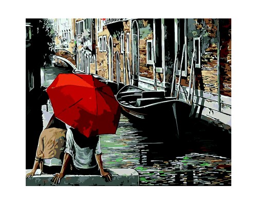 Картина по номерам ZiBi Червона парасоля 40*50 см ART Line (ZB.64201)
