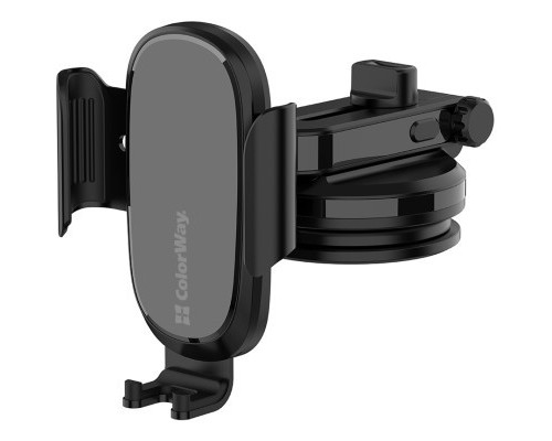 Універсальний автотримач ColorWay Dashboard Car Wireless Charger 15W Black (CW-CHAW037Q-BK)