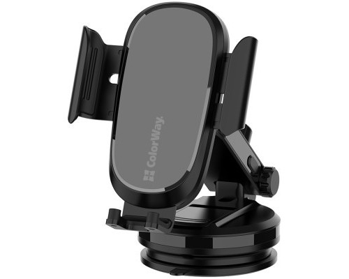 Універсальний автотримач ColorWay Dashboard Car Wireless Charger 15W Black (CW-CHAW037Q-BK)