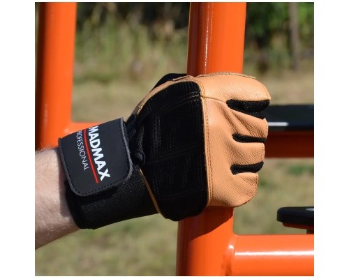 Рукавички для фітнесу MadMax MFG-269 Professional Brown M (MFG-269-Brown_M)