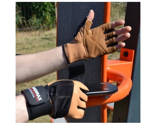 Рукавички для фітнесу MadMax MFG-269 Professional Brown M (MFG-269-Brown_M)