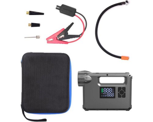 Пуско зарядний пристрій 2E Pitman з автомобільним компресором та ліхтарем, 10000 mAh/37Wh, 400 А, 1xUSB/2.4 A (2E-CJSPBPL-BK)