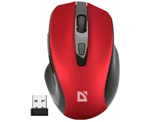 Мишка Defender Prime MB-053 Silent Wireless Red (52052)