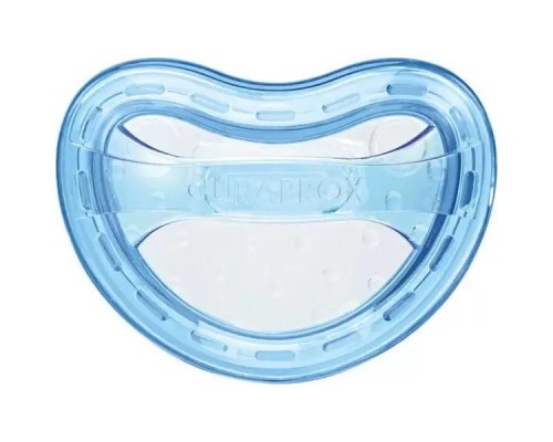 Пустушка Curaprox + контейнер для зберігання 0-7 міс. блакитна (Babysoother blue/0)