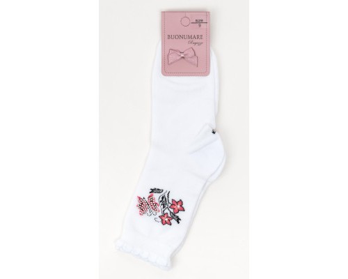 Шкарпетки дитячі BNM з квіточками (M0C0102-0812-7G-white)