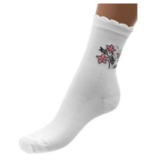 Шкарпетки дитячі BNM з квіточками (M0C0102-0812-7G-white)