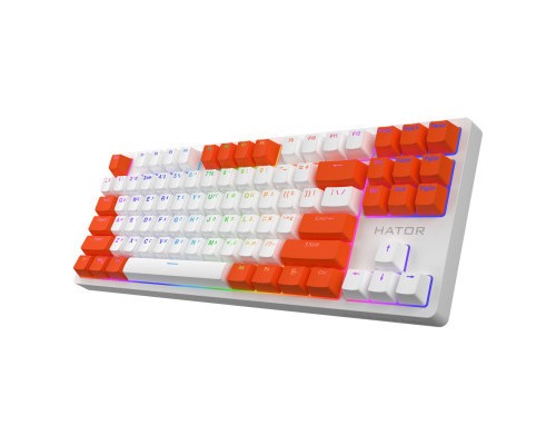 Клавіатура Hator Rockfall 2 Mecha Signature Edition USB White/White/Orange (HTK-521-WWO)