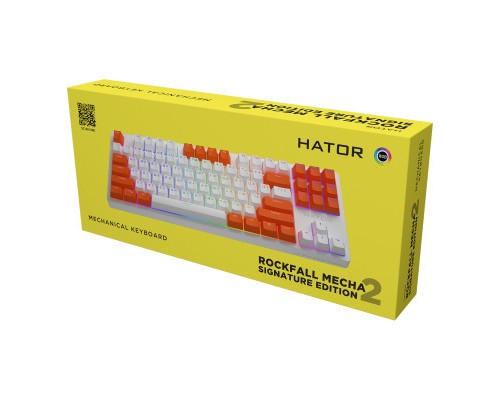 Клавіатура Hator Rockfall 2 Mecha Signature Edition USB White/White/Orange (HTK-521-WWO)