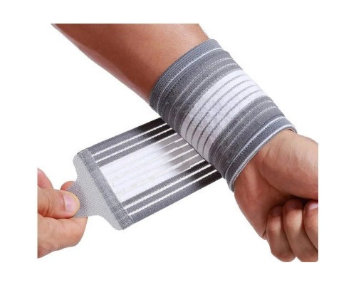 Фіксатор кисті LiveUp Wrist Support LS5672-SM сірий, білий S/M (6951376182286)