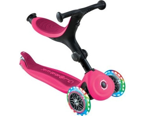 Самокат Globber Go Up Active 1+ до 20/50 кг Led  фісташково-рожевий (744-110)