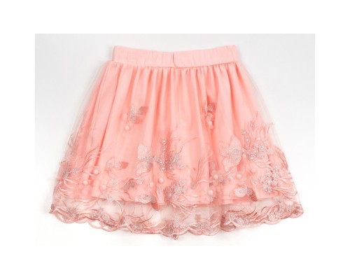 Спідниця дитяча Breeze фатинова з вишивкою (14197-152G-peach)