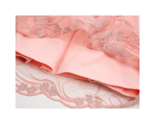 Спідниця дитяча Breeze фатинова з вишивкою (14197-152G-peach)