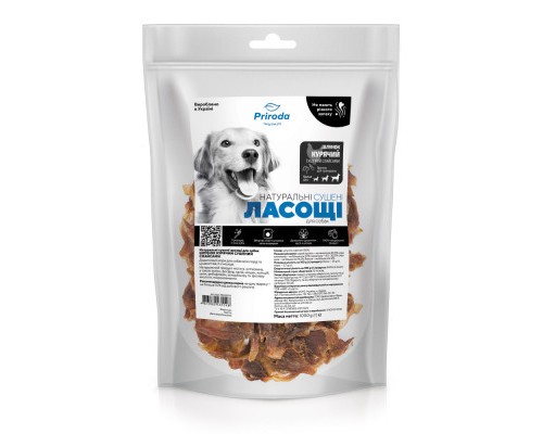 Ласощі для собак Priroda Шлунок качиний сушений слайсами 1 кг (4823082435524)