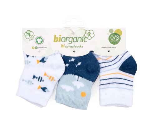 Шкарпетки дитячі Bibaby набір з рибками (68361-0-1B-darkblue)