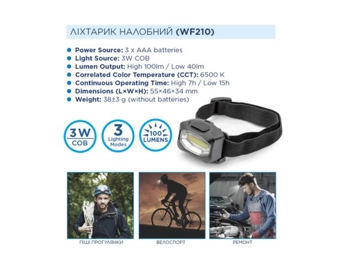 Ліхтар Westinghouse 3W LED WF210 + 3 х AAA LR03 (WF210-3LR03NDB) Ліхтар Westinghouse 3W LED WF210 + 3 х AAA LR03 (WF210-3LR03NDB)