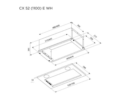 Витяжка кухонна Pyramida CX 52 (1100) E WH