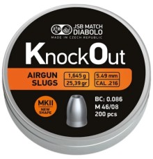 Пульки JSB Diabolo KnockOut Slugs MKII .216 (546222-200)