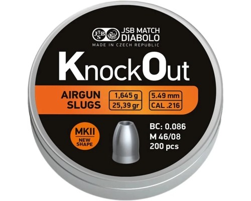 Пульки JSB Diabolo KnockOut Slugs MKII .216 (546222-200)