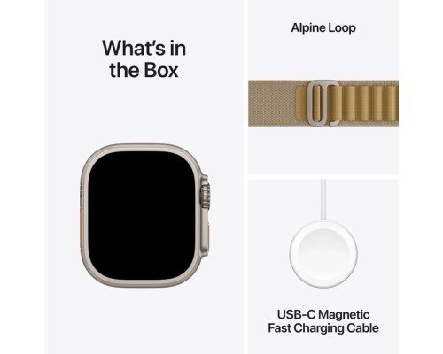 Смарт-годинник Apple Watch Ultra 2 2024 GPS + Cellular 49mm Natural Titanium Case with Tan Alpine Loop - Medium (MX4F3UL/A)