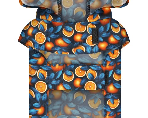 Дощовик для тварин WAUDOG Clothes Накидка з капюшоном Апельсини XXS (354-4054)