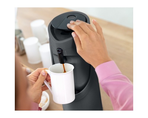 Термос Tefal Ponza Pump, 1.9л, пластик, скло, чорний (K3140114)