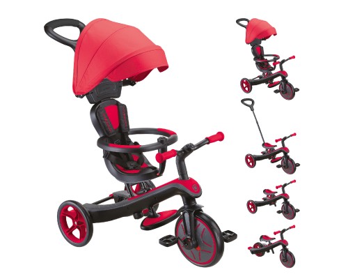 Дитячий велосипед Globber Explorer Trike 4 в 1, червоний (634-102)