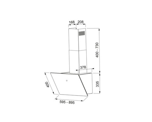 Витяжка кухонна Faber VRT BK A60 2LS (_ 330.0567.491)