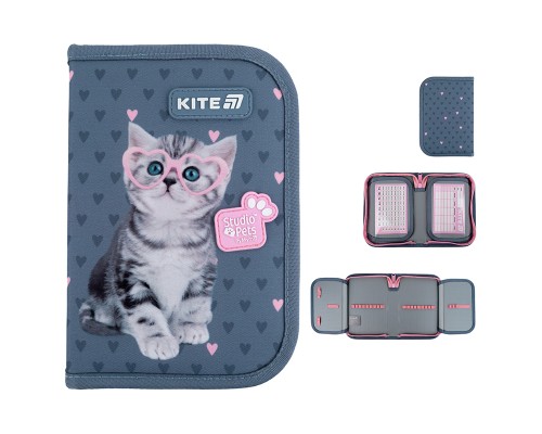 Пенал Kite 622-1 Studio Pets, 1 відділення, 2 відвороти (SP25-622-1)