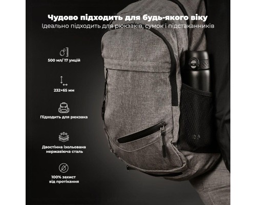 Пляшка для води ION8 OneTouch Vacuum Insulated 500 мл Black (I8TS500BLK)