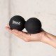 Масажний м'яч PowerPlay PP-4355 Silicone Lacrosse Peanut Ball (6.3х12.6см) Чорний (PP-4355_Black)
