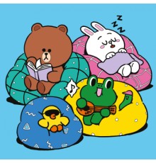 Картина по номерам Santi Лайн Френдс Браун Саллі Коні та Леонард на відпочинку 25х25см (955370)