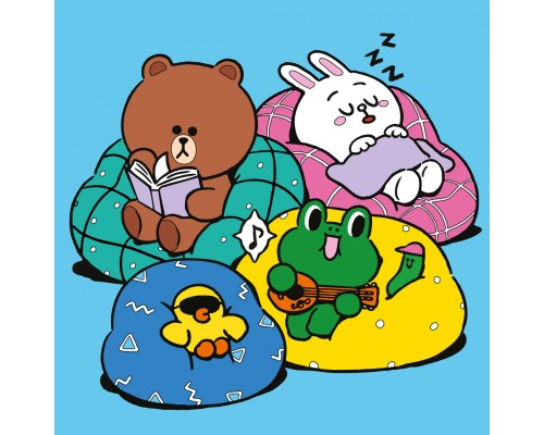 Картина по номерам Santi Лайн Френдс Браун Саллі Коні та Леонард на відпочинку 25х25см (955370)