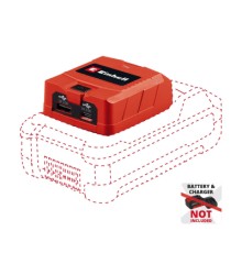Адаптер Einhell USB акумуляторний TC-CP 18 Li USB A/C - Solo, PXC, 18В, Type-A/Type-C, 2A (4514148)