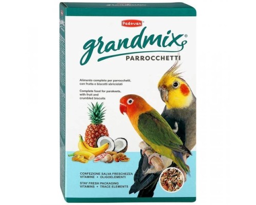 Корм для птахів Padovan GrMix Parrocche для середніх папуг 850 г (8001254001852)