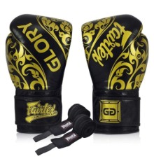 Боксерські рукавички Fairtex BGVG2 Velcro Black 16 унцій (бинти в комплекті) (BGVG2_Velcro_16oz_Black)