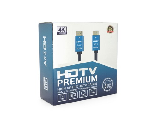 Кабель мультимедійний HDMI M to HDMI M 25.0m V2.0 4Kx2K black Merlion (YT-HDMI(M)/(M)4KV2.0-25m/19123)