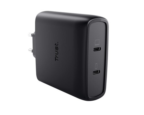 Зарядний пристрій Trust 2xUSB-C 100W GaN PD/PPS black (25527_TRUST)