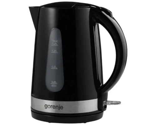 Електрочайник Gorenje 1.7л, 2,200 Вт, strix контроль, скло, чорний (K17OGP)