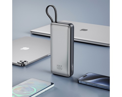 Батарея універсальна XO 20000mAh 130W, PD, QC (XO-PR268_grey)