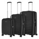 Набір валіз 2E Aero (L+M+S), чорні (2E-SPP-AERO-SET3-BK)