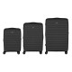 Набір валіз 2E Aero (L+M+S), чорні (2E-SPP-AERO-SET3-BK)