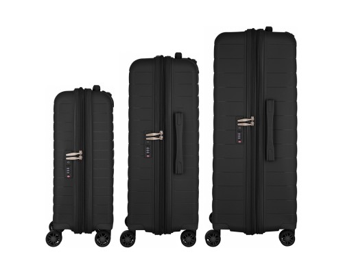 Набір валіз 2E Aero (L+M+S), чорні (2E-SPP-AERO-SET3-BK)