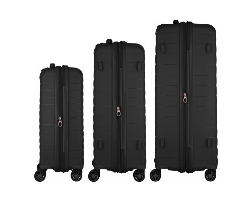 Набір валіз 2E Aero (L+M+S), чорні (2E-SPP-AERO-SET3-BK)