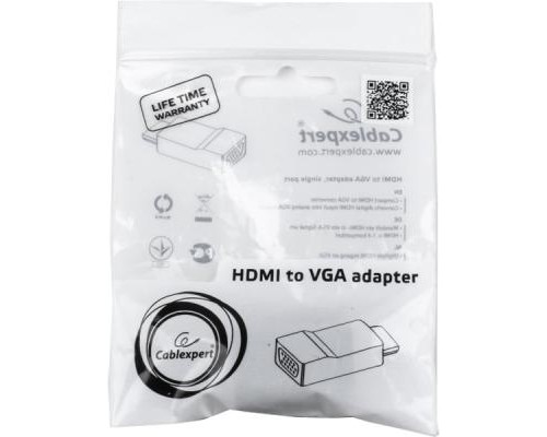 Перехідник HDMI to VGA Cablexpert (A-HDMI-VGA-001) Перехідник HDMI to VGA Cablexpert (A-HDMI-VGA-001)