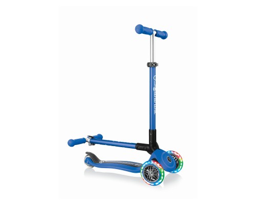Самокат Globber Primo Foldable Lights Синій (432-100)