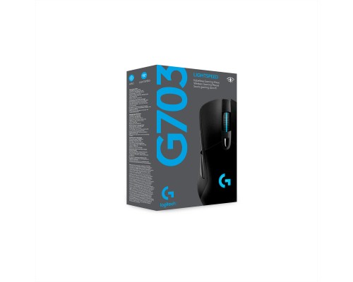 Мишка Logitech G703 Lightspeed HERO 16K Sensor Black (910-005640)