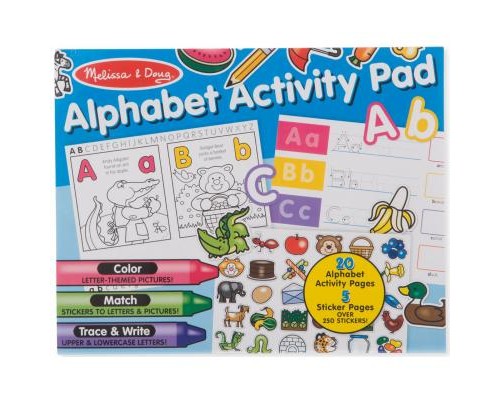 Набір для творчості Melissa&Doug Альбом розмальовок / наліпок Алфавіт (MD8563)