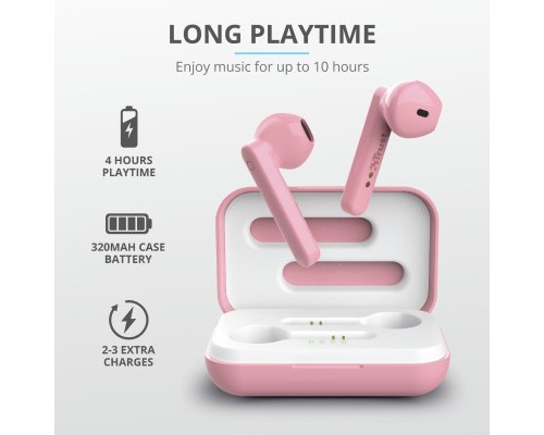 Навушники Trust Primo Touch True Wireless Mic Pink (23782)