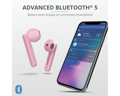 Навушники Trust Primo Touch True Wireless Mic Pink (23782)